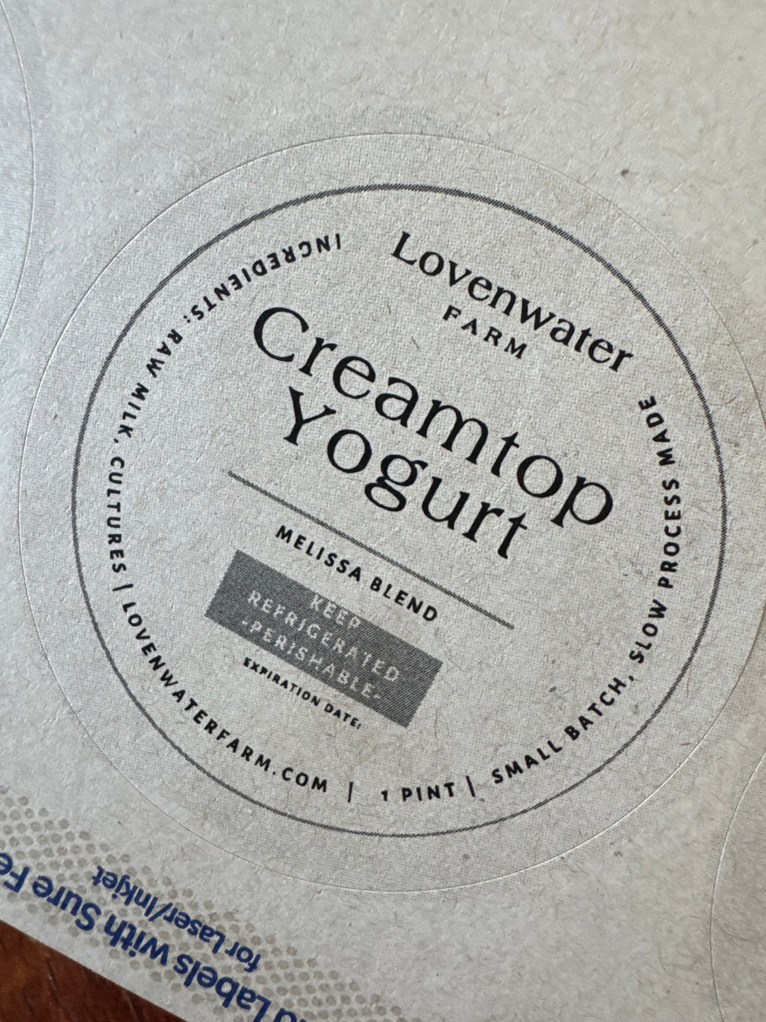 Dairy Farm Share, Creamtop Yogurt, Quart